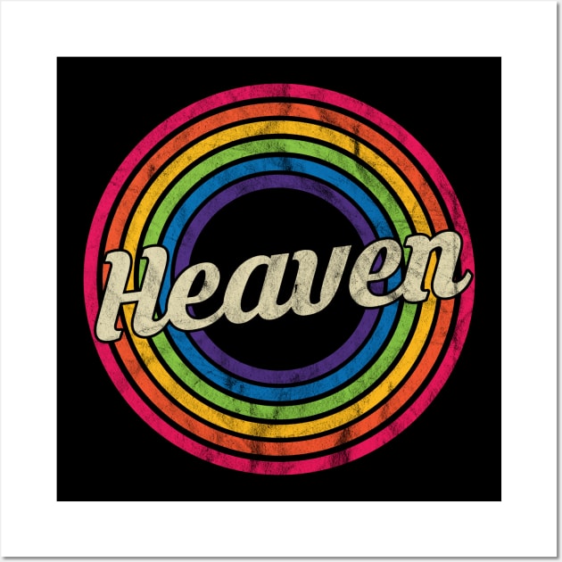 Heaven - Retro Rainbow Faded-Style Wall Art by MaydenArt